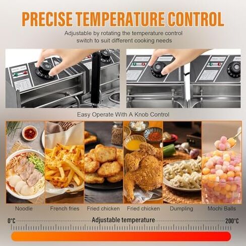 Commercial 1.5KW Noodle Cooking Machine - 2 Hole Electric Pasta Cooker with Removable Basket, Adjustable Temperature for Spaghetti, Dumplings, and Fried Noodles in Kuwait