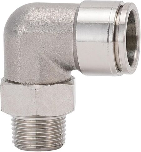 Pneumatic Stainless Steel PL4/6/8/10/12/16 Joint Thread Straight Elbow Lengthened 1Pcs(Stainlesssteelpl16-06) in Kuwait