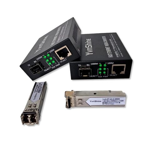 محول إيثرنت الألياف متعددة الأوضاع Gigabit (2 PCS) ، مع وحدتين من SFP LC ثنائية الاتجاه ، 1.25G SFP إلى 10/100/1000BASE RJ45 ، 550M ، التوصيل والتشغيل ، التوحيد التلقائي ، التوافق متعدد الاستخدامات ، حالة معدنية in Kuwait