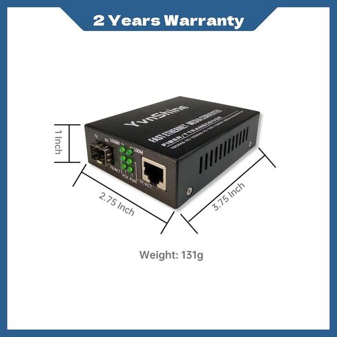محول إيثرنت الألياف متعددة الأوضاع Gigabit (2 PCS) ، مع وحدتين من SFP LC ثنائية الاتجاه ، 1.25G SFP إلى 10/100/1000BASE RJ45 ، 550M ، التوصيل والتشغيل ، التوحيد التلقائي ، التوافق متعدد الاستخدامات ، حالة معدنية in Kuwait