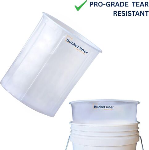 عبوة PRO 100 - بطانات مخصصة للاستخدام مرة واحدة من Pro Blend™ شديدة التحمل للإيبوكسي والطلاء والجص والطلاءات - تناسب دلاء سعة 5 جالون in Kuwait