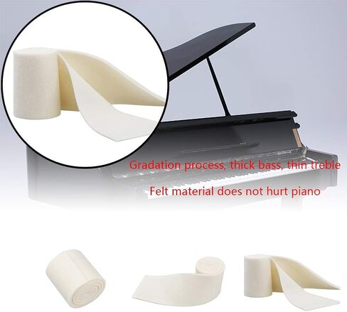 Wool Piano Muffler Felt, Piano Pedal Felt Beige Wool Musical Instruments Repair Parts for to Gradient Process, Thick Bass, High Pitch Thin, Sound Weakening(COLOR:beige) in Kuwait