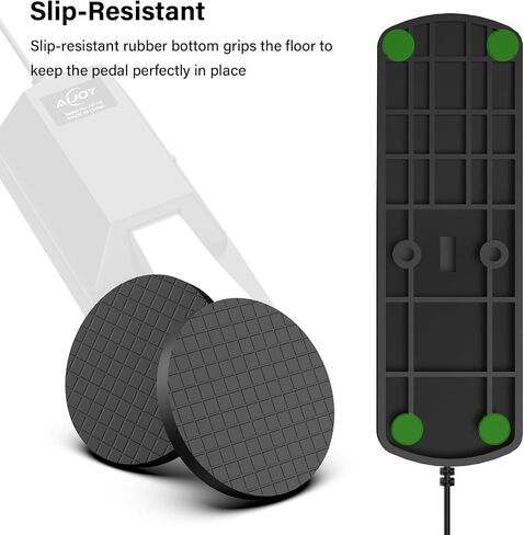 Aijoy 6.35mm Sustain Pedal for Electronic Keyboard, Universal Piano Pedal with Polarity Switch for Digital Piano/MIDI Keyboard/Synthesizer, Anti-Slip Rubber Bottom and 4.9ft Cable in Kuwait