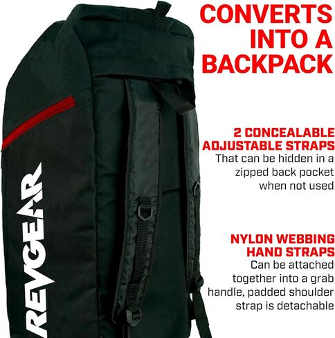 Revgear Convertible Duffel Backpack: Waterproof Gym Bag for Men & Women, Perfect Weekender, Travel, or Overnight Bag, Ideal for Gym Equipment & Personal Travel Essentials in Kuwait
