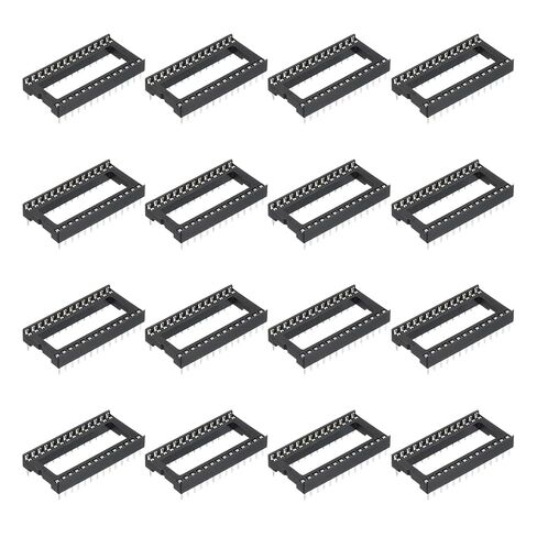MECCANIXITY 17Pcs DIP IC Chip Socket Adapter 15.24mm Row Pitch 28 Pin IC Assortment Kit 2.54mm/0.1" Pitch for Breadboard Project, PCB Board Design in Kuwait