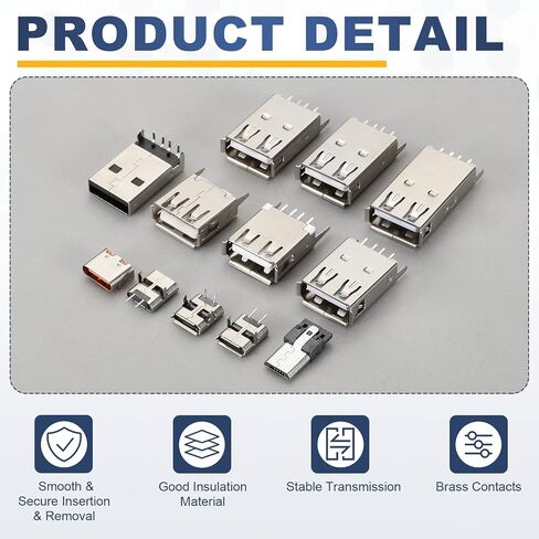 MECCANIXITY 20Pcs USB3.1 Type C Female Socket Connector Jack Port, 6Pin DIP 90 Degree Repair Replacement Adapter for Circuit Boards PCB Board Digital Devices, Orange in Kuwait