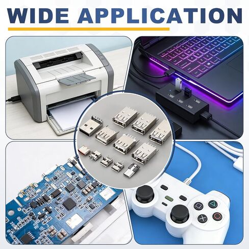 MECCANIXITY 20Pcs USB3.1 Type C Female Socket Connector Jack Port, 6Pin DIP 90 Degree Repair Replacement Adapter for Circuit Boards PCB Board Digital Devices, Orange in Kuwait