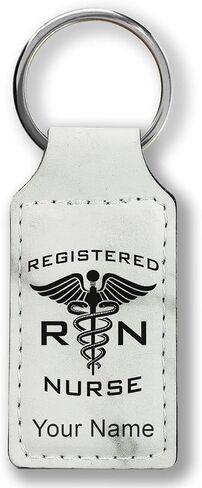 LaserGram Rectangle Keychain, RN Registered Nurse, Personalized Engraving Included in Kuwait