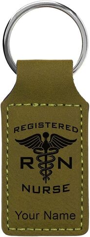 LaserGram Rectangle Keychain, RN Registered Nurse, Personalized Engraving Included in Kuwait