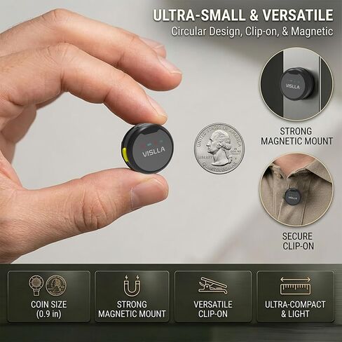 ميكروفون Vislla Mini لأجهزة iPhone وAndroid، وواقي أمامي فروي، وميكروفون لاسلكي بخاصية إلغاء الضوضاء، وميكروفون صغير على طية صدر السترة لمنشئي المحتوى، ومدونات الفيديو/YouTube/Tiktok/البث/المقابلات in Kuwait
