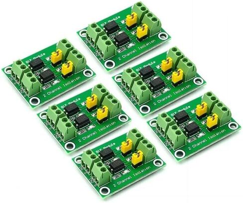 6-Pack 2-Channel Opto-Isolation Module PC817 Coupler 3.3V 5V 24V Logic Level Converter Board for Arduino PLC Pi Digital Circuit Signal Isolation in Kuwait