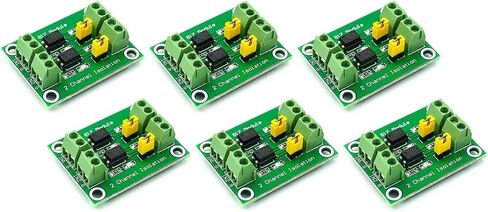 6-Pack 2-Channel Opto-Isolation Module PC817 Coupler 3.3V 5V 24V Logic Level Converter Board for Arduino PLC Pi Digital Circuit Signal Isolation in Kuwait