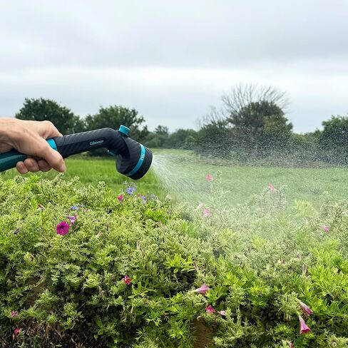 Gilmour Heavy Duty Garden Hose Nozzle, Swivel Connect, 5 Spray Patterns, Ergonomic Grip, Flow Control, Trigger Lock, Button Control in Kuwait