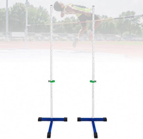 Competition Training High Jump Stands for School, Adjustable High Jump Standards for Athletics Training, 50-200 cm with Stable Base Track, for Competition,Training and School Sports in Kuwait