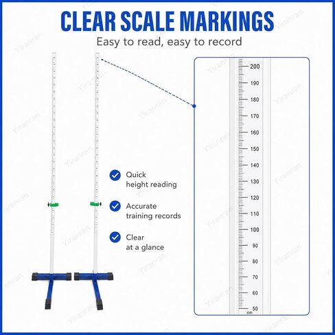 Competition Training High Jump Stands for School, Adjustable High Jump Standards for Athletics Training, 50-200 cm with Stable Base Track, for Competition,Training and School Sports in Kuwait