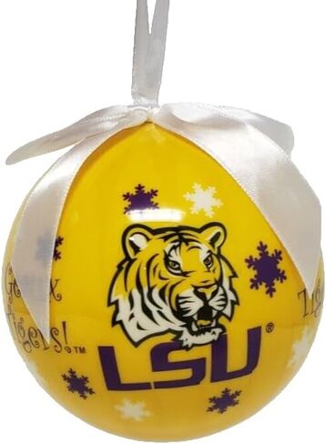 Team Slogan Christmas Tree Ornament Compatible with LSU Tigers Geaux Tigers in Kuwait