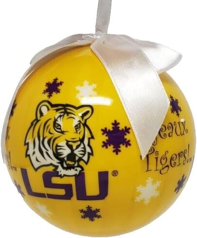 Team Slogan Christmas Tree Ornament Compatible with LSU Tigers Geaux Tigers in Kuwait