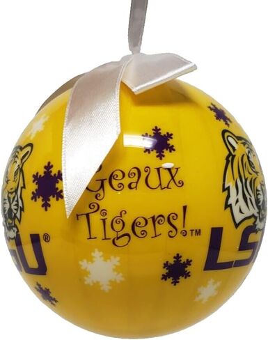 Team Slogan Christmas Tree Ornament Compatible with LSU Tigers Geaux Tigers in Kuwait