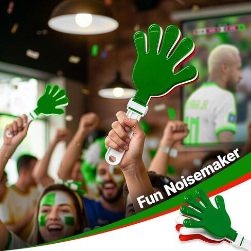 G128 World Soccer Tournament 2026 Cup Soccer Fan Set 6PCS, Mexico Fan Merch with Flag and Koozie, Accessories for Sports Parties in Kuwait