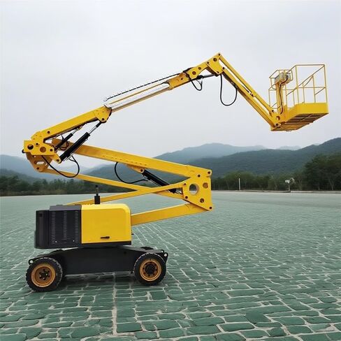Telescopic Boom Lift Self-Propelled Boom Lift Aerial Work Platform Lift, Telescopic Boom Lift for Warehouse Use with Fast Charging Electric System in Kuwait