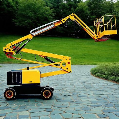 Electric Self-Propelled Boom Lift Telescopic Boom Lift Aerial Work Platform, Self-Propelled Man Lift for Maintenance with Fast Charging Battery in Kuwait