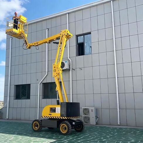 Portable Mini Wheeled Crane & Self-Propelled Telescopic Boom Lift – Hydraulic Lifting Crane with Fly Jib, 8–16m Aerial Work Platform for Construction, Maintenance & Industrial Use in Kuwait
