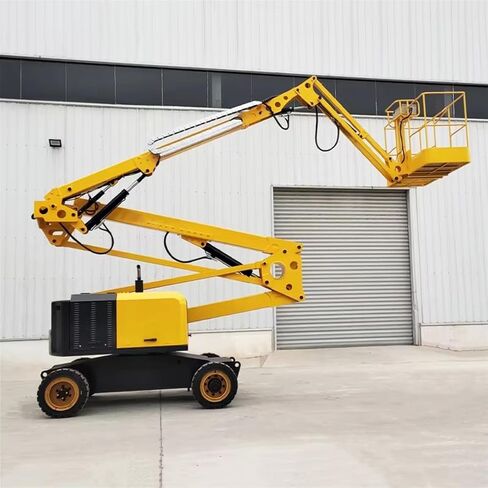 Electro Hydraulic Boom Lift Articulated Boom Lift Platform Aerial Work Platform Lift, Self-Propelled Man Lift for Indoor Maintenance in Kuwait