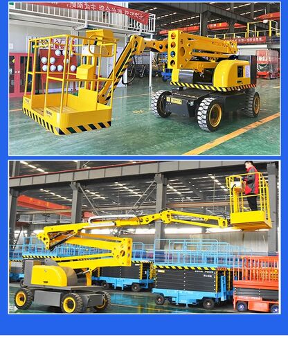 Towable Boom Lift Articulated Boom Lift Platform Aerial Work Platform Lift, Articulated Boom Lift for Indoor Work and Building Maintenance in Kuwait