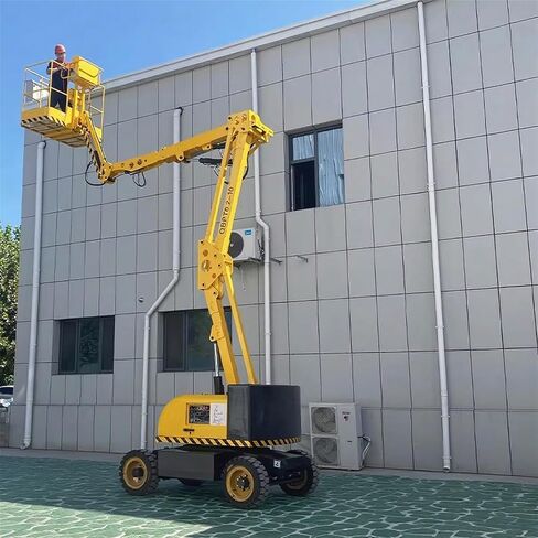Small Hydraulic Lifting Crane & Towable Telescopic Boom Lift – Compact Self-Propelled Aerial Work Platform for Indoor/Outdoor Industrial Use, 2-Worker Capacity in Kuwait
