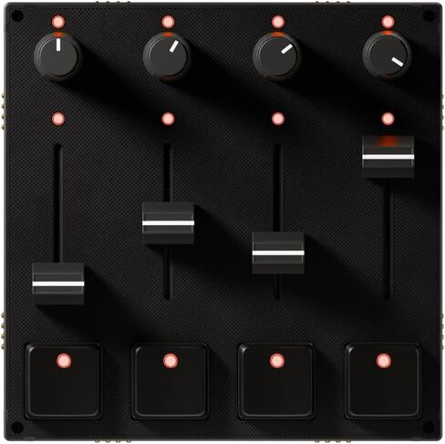 Grid PBF4 Modular MIDI Controller – 4 Faders, 4 Knobs & 4 Gateron Hall Effect Switch Buttons – Programmable USB-C Macro Pad for Music, Video Editing & Streaming – Mac, PC & Linux in Kuwait