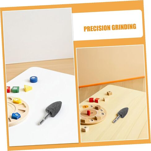 Mikinona 10pcs 25mm Rotary Grinding Stone Bits with Hex Shank, Cone-Shaped Abrasive Mounted Points for Drill Grinder Tool, Polishing and Buffing Kit for Home Repair and Crafting in Kuwait