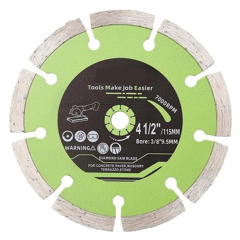 4.5Inch/Dia115mm Concrete Cutting Disc Dry Cut Marble Granite Stone Masonry Tile Bore 9.5mm Diamond Saws Blades(2pcs) in Kuwait