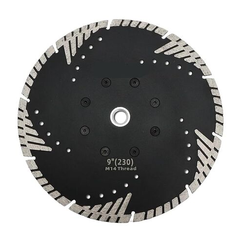 Cutting Disc for Marble Concrete Granite Brick Turbo Wheel M14 Thread Saws Blades Diameter 230mm/9inch 1Pcs in Kuwait