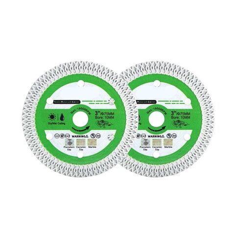3Inch 75mm Cutting Disc Tile Cutter Marble Ceramic Porcelain Granite Cut Saws Blade Bore10mm Mini Grinder Plate(2pcs) in Kuwait