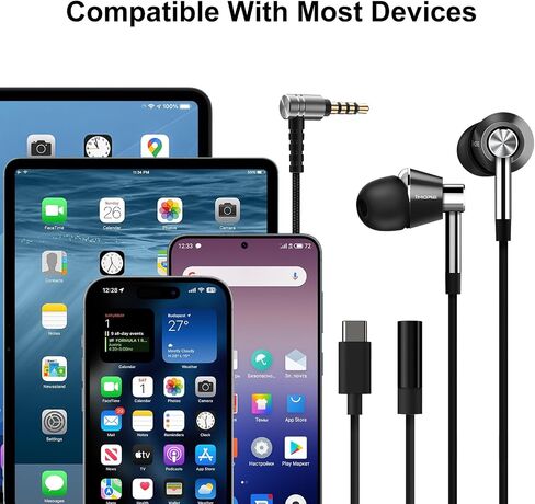 1MORE in Ear Headphones, Hi-Res Tirple Driver Earphones, Dynamic Driver+2 Balanced Armatures, MEMS Microphone, Wired IEM Earbuds for Audiophiles Gaming Music Video Calling in Saudi Arabia