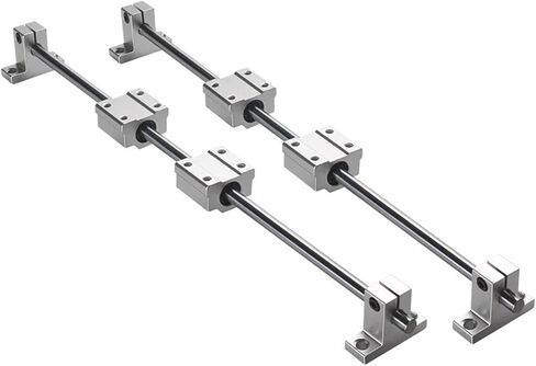 2 Sets 500 450 400 300mm Optical Shaft Kit Smooth Rod SC8SUU Double Ball Bearing Linear Rail Shaft SK8 Bracket Parts(400mm) in Kuwait