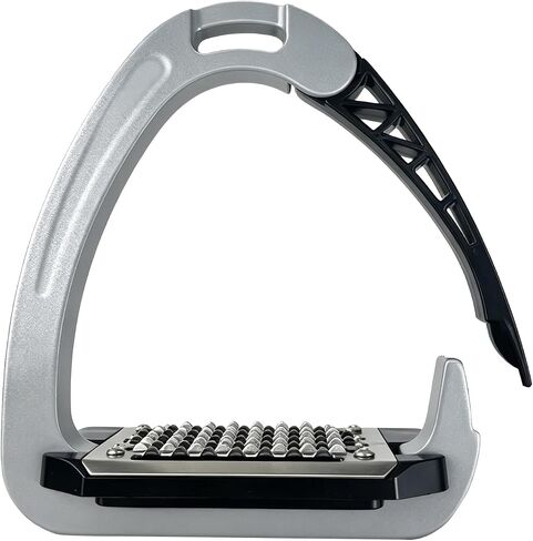 THREE ARCHERS Side Opening Safety Stirrups for Adults,4.7"Anti-Slip Grated Tread Breakaway Stirrups, 1 Pair Lightweight English Riding Stirrups for Equestrian Beginner Trail | Side Opening Safety Stirrups, lightweight aluminum alloy,4.7"Anti-Slip Grated T in Kuwait
