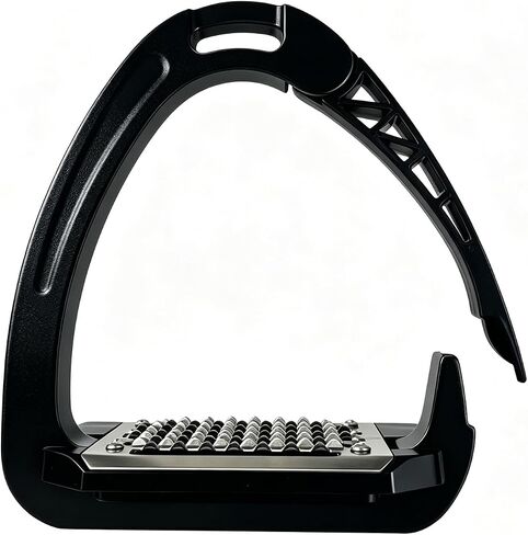 THREE ARCHERS Side Opening Safety Stirrups for Adults,4.7"Anti-Slip Grated Tread Breakaway Stirrups, 1 Pair Lightweight English Riding Stirrups for Equestrian Beginner Trail | Side Opening Safety Stirrups, lightweight aluminum alloy,4.7"Anti-Slip Grated T in Kuwait