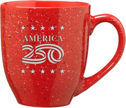 Rico Industries Private Label America 250 Red 16 oz Team Color Laser Engraved Ceramic Coffee Mug in Kuwait