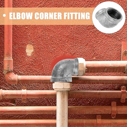 Iron Elbow Fitting Connector 1 Inch to 3/4 Inch Pipe Angle with Threaded Iron Construction, Lightweight and Easy to Install for DIY Project and Home Use in Kuwait