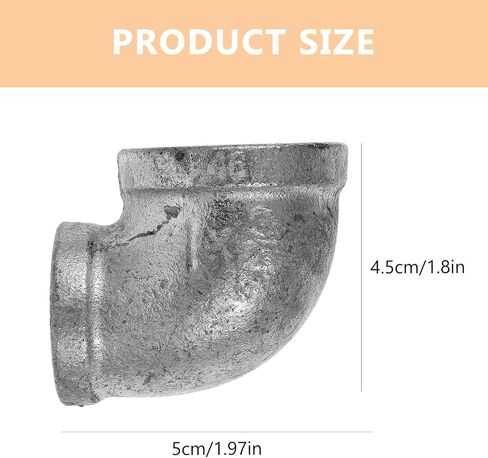Iron Elbow Fitting Connector 1 Inch to 3/4 Inch Pipe Angle with Threaded Iron Construction, Lightweight and Easy to Install for DIY Project and Home Use in Kuwait