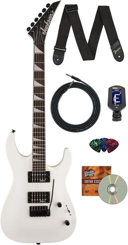 Jackson JS Series Dinky Arch Top JS22 DKA Electric Guitar - Satin Black Bundle with Cable, Tuner, Strap, Picks, and Austin Bazaar Instructional DVD in Kuwait
