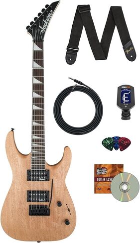 Jackson JS Series Dinky Arch Top JS22 DKA Electric Guitar - Satin Black Bundle with Cable, Tuner, Strap, Picks, and Austin Bazaar Instructional DVD in Kuwait