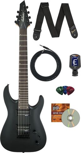 Jackson JS Series Dinky Arch Top JS22 DKA Electric Guitar - Satin Black Bundle with Cable, Tuner, Strap, Picks, and Austin Bazaar Instructional DVD in Kuwait
