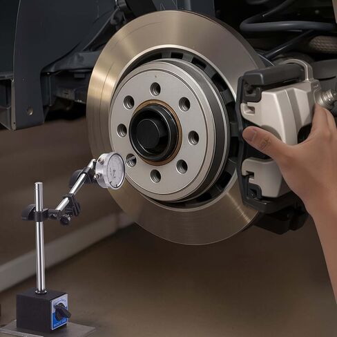 VEVOR Dial Test Indicator with Dual Rod Stand and Storage Case, 0.001 inch Accuracy, 0-1 inch Range, Fine Adjustable Long Arm, Non-Magnetic Centering Rods for Machine Set-Up, Narrow Area Measurement in Kuwait