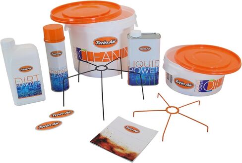 Twin Air Standard Maintenance Kit: Professional-Grade Air Filter Care Solution- Liquid Power Oil/Dirt Remover Cleaner/Cleaning & Oiling Tubs/Contact Cleaner-Essential for MX & Off-Road Performance in Kuwait