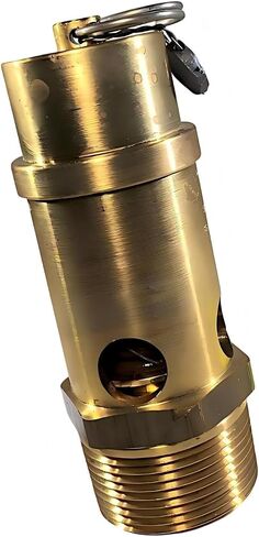 Brass Safety Relief POP OFF Pressure Valve - 1.25" MNPT 100 PSI 889 CFM - for Compressor Tank - Compressor Safety Relief Valve Replacement in Kuwait