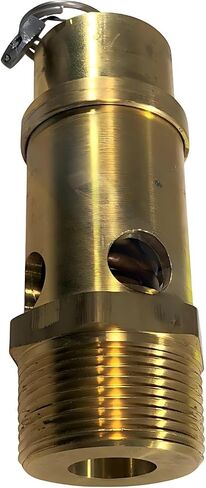 Brass Safety Relief POP OFF Pressure Valve - 1.25" MNPT 100 PSI 889 CFM - for Compressor Tank - Compressor Safety Relief Valve Replacement in Kuwait
