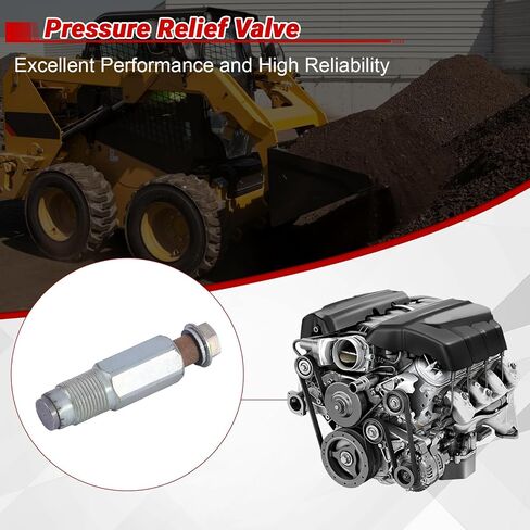 Pressure Relief Valve, RE516335 Replacement for Engine 4045 6068 Tractor 5105M 5090R 5100R Backhoe Loader 310J 310K 310L Common Rail Pressure Relief Valve in Kuwait
