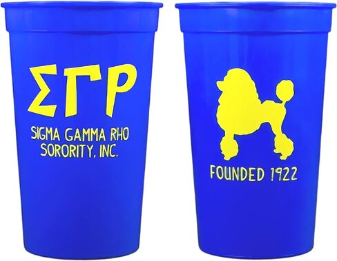 Sigma Gamma/Γ Rho Plastic Stadium Cups [10 Per Pack - Blue - 22 oz.] - ID#39955 in Kuwait